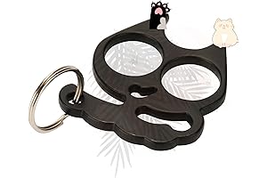 Cat Safety Keychain Self Defense: Metal Cat-Shaped Keychain for Self-Defense and Safety