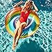 Produktbild Hunpta@ Schwimmring, Schwimmender Pool Aufblasbarer Regenbogen Schwimmen-Ring Erwachsener Frucht Schwimmring 120CM, 90CM, 80CM, 70CM, 60CM (120CM)