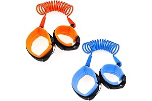 2 Pack 6.6ft Anti Lost Wrist Link, Toddler Leash Wristband with Enhanced Comfort and Security
