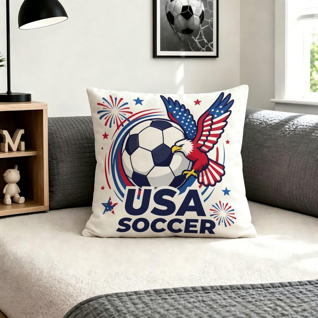 USA Soccer Outdoor Throw Pillow Covers -24x24