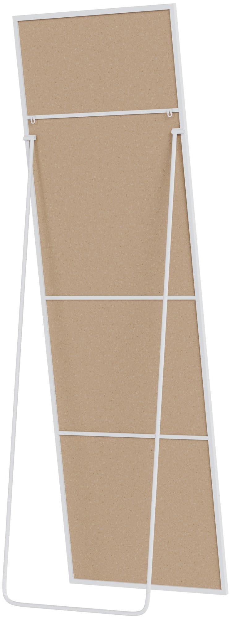 CLP Spiegel groß Benicia, Standspiegel und Wandspiegel in einem, Ganzkörperspiegel Metallrahmen in Mehreren Größen und Farben Farbe weiß matt Größe 160x50 cm