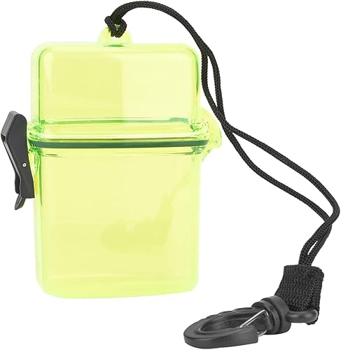 Miniatura 10 de Keenso Caja de sellado de buceo, 3 colores caja seca de plástico transparente impermeable caja de sellado subacuática de buceo con gancho de cuerda