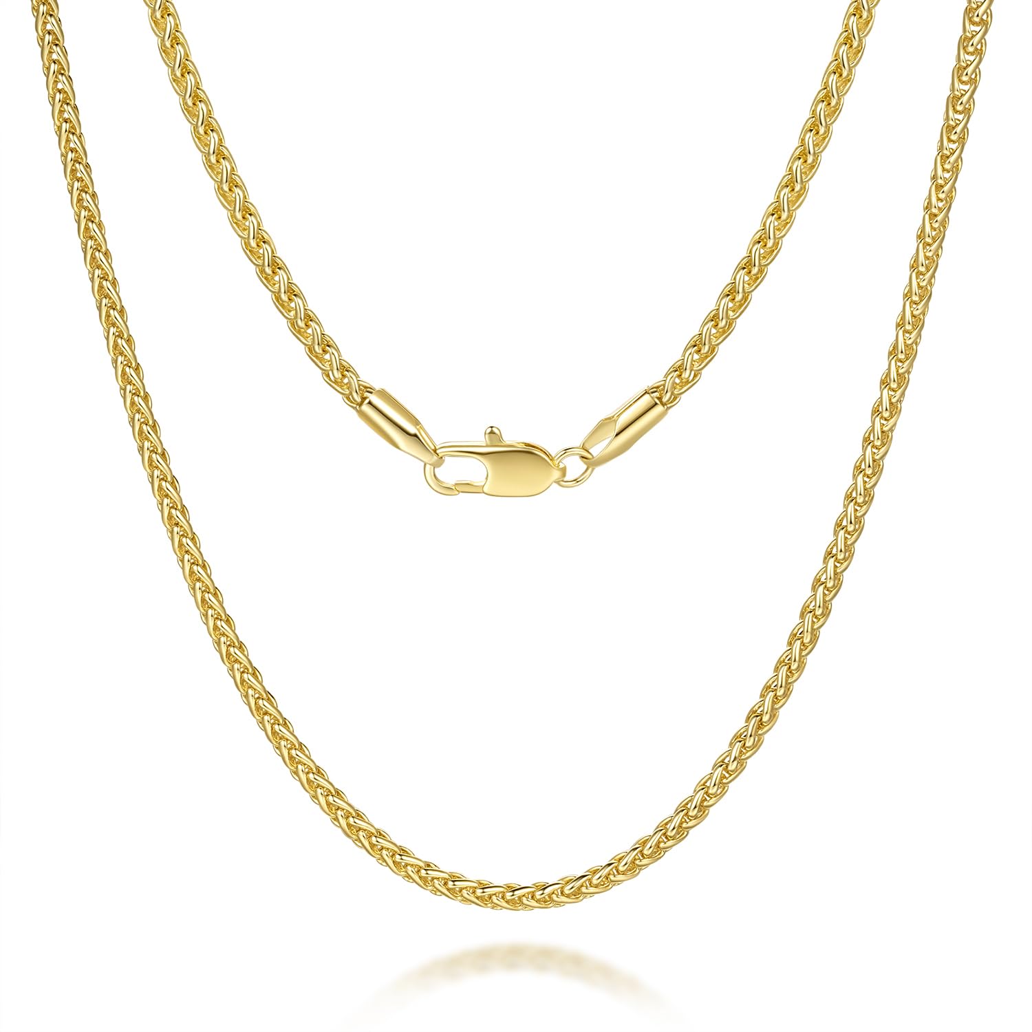 PESFIOLO14K Gold Necklaces for Women Trendy Necklace for Men 14K Gold Chain for Mens Chain Necklaces Franco Chain Mens Necklace Chains for Women Chains 16-30in