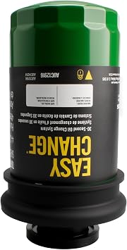 AUC12916 Oil Filter - Compatible with JD E120, E130, E150, E160, E170, E180 & 100 Series Tractors (With engine oil included)