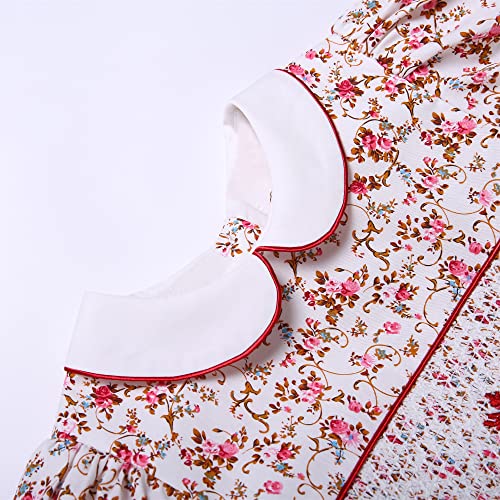 Little Kids Floral Summer Embroidery Smock Clothes Girls Toddler Holiday Birthday Party Smocked Dresses3