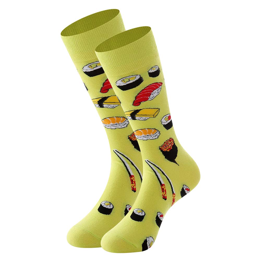 BONANGELMen's Fun Dress Socks, Crazy Christmas Socks Colorful Funky Novelty Funny Casual Cotton Office Birthday Socks for Men Dad