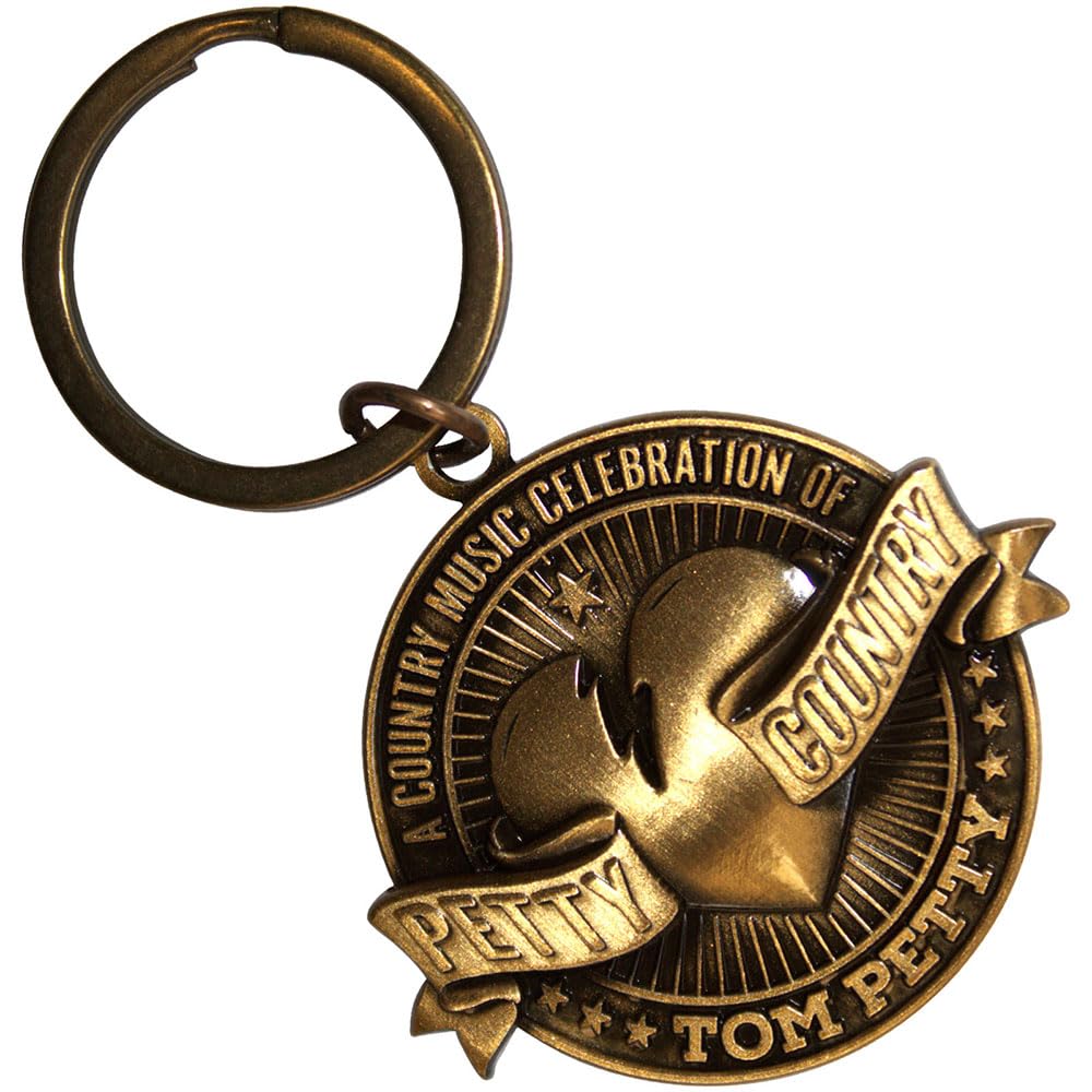 Rock Off Officially Licensed Products Men's Brown Tom Petty Petty Country Keyring Keychain One Size