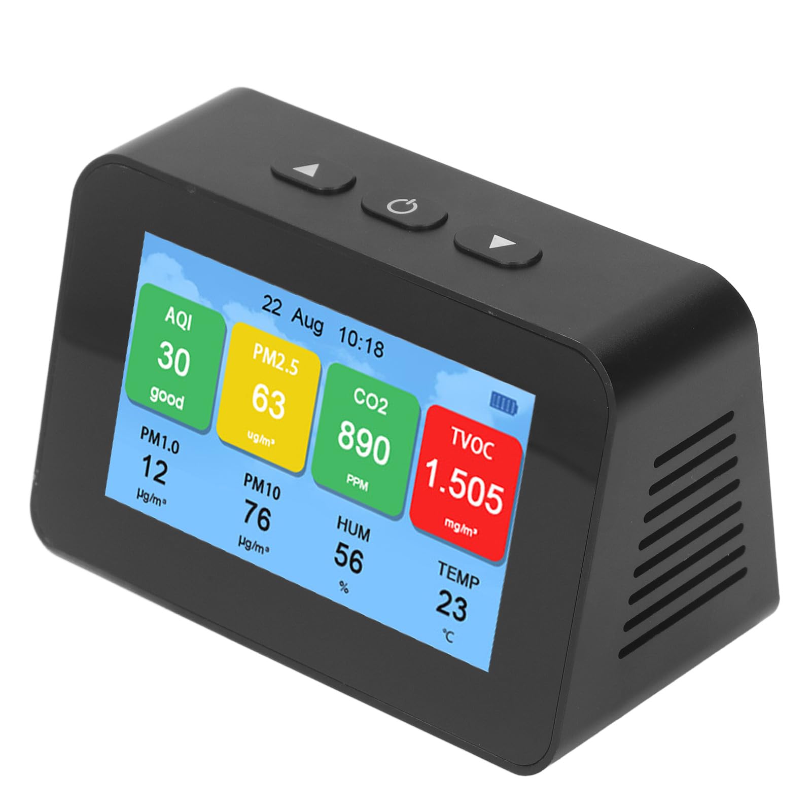 FTVOGUE Monitor de Calidad del Aire, Detector LCD CO2 PM2.5 PM1.0 PM10 con