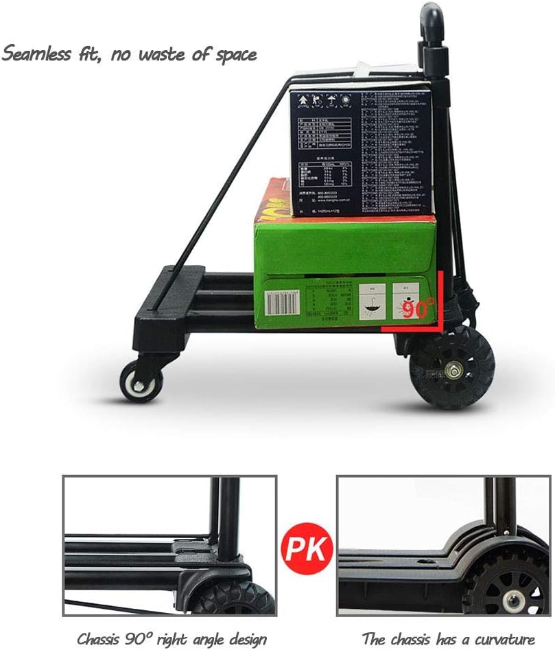 Household Shopping Cart Handling Small Trailer Sack Small Pull Cart Luggage Cart Folding Portable Cart Load Bearing About 55kg Hand Trucks
