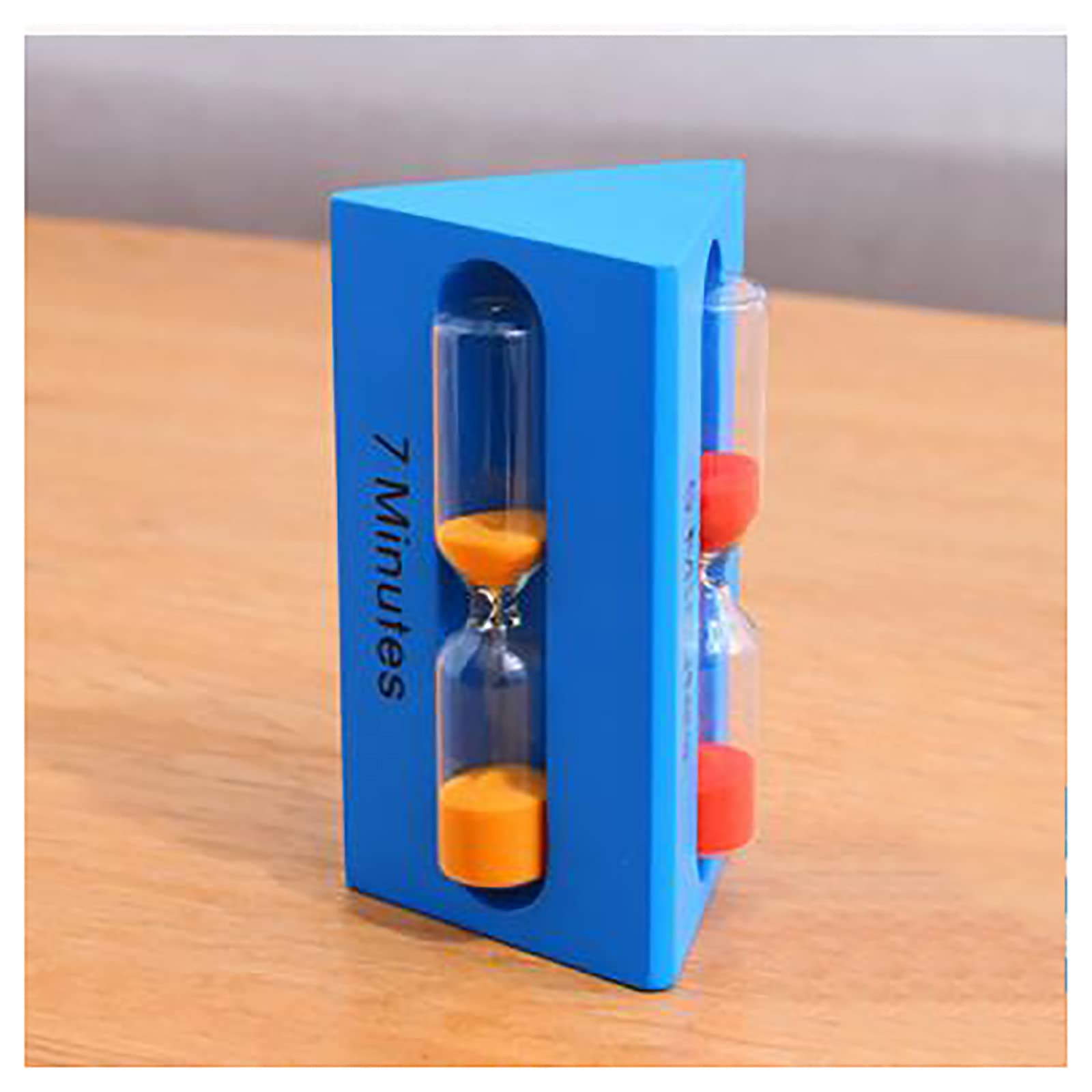 3+5+7 Minutowy Minizegar Trójkątny Kształt Kreatywny Piasek Dekoracja Małe Ozdoby Prezent Kuchenny Timer Gotowania,Klepsydra(Blu)