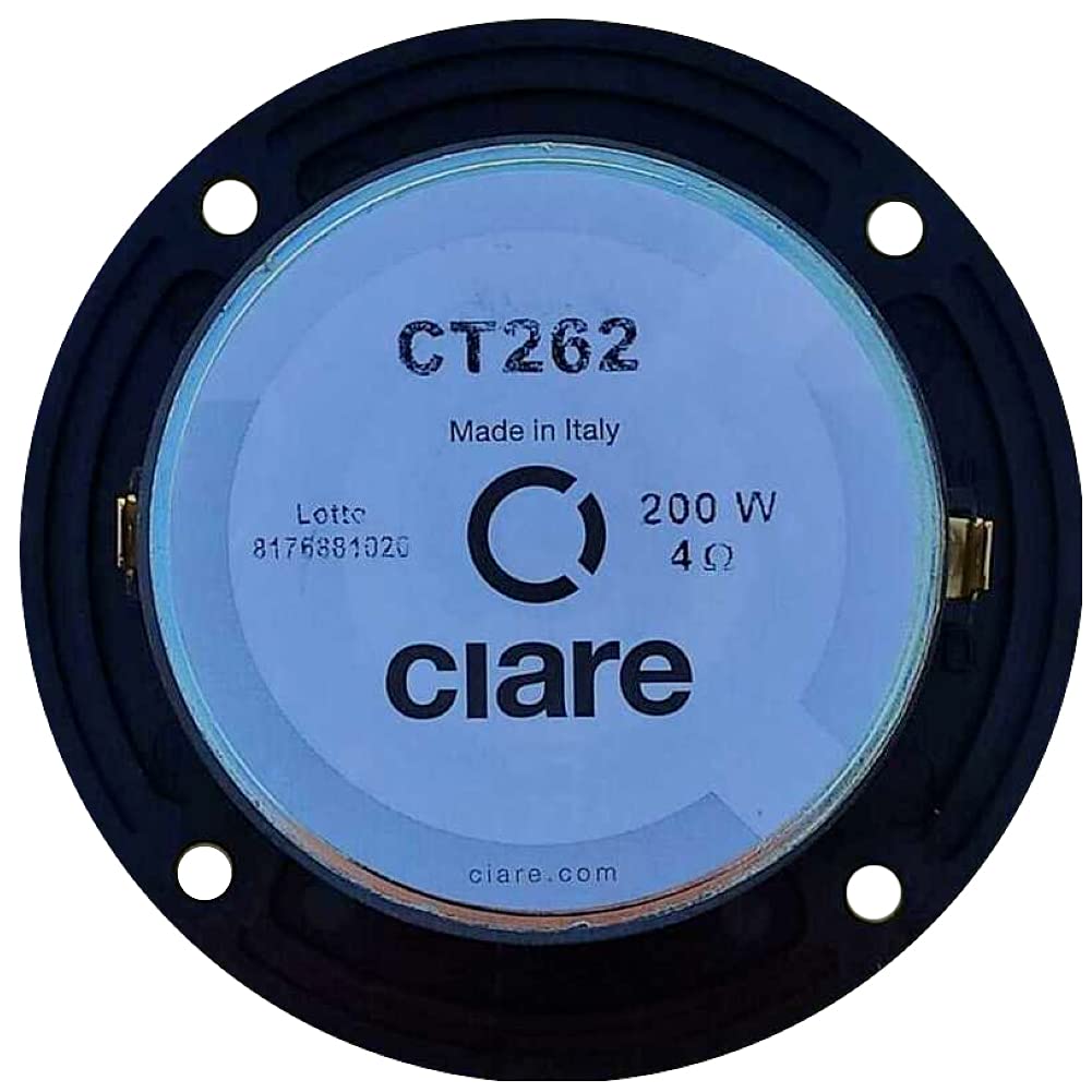 Ciare 1 CT262 CT 262 dome tweeter driver a cupola nero da 4" 10,00 cm 100 mm di diametro 100 watt rms 200 watt max impedenza 4 ohm 90 db spl auto, 1 pezzo
