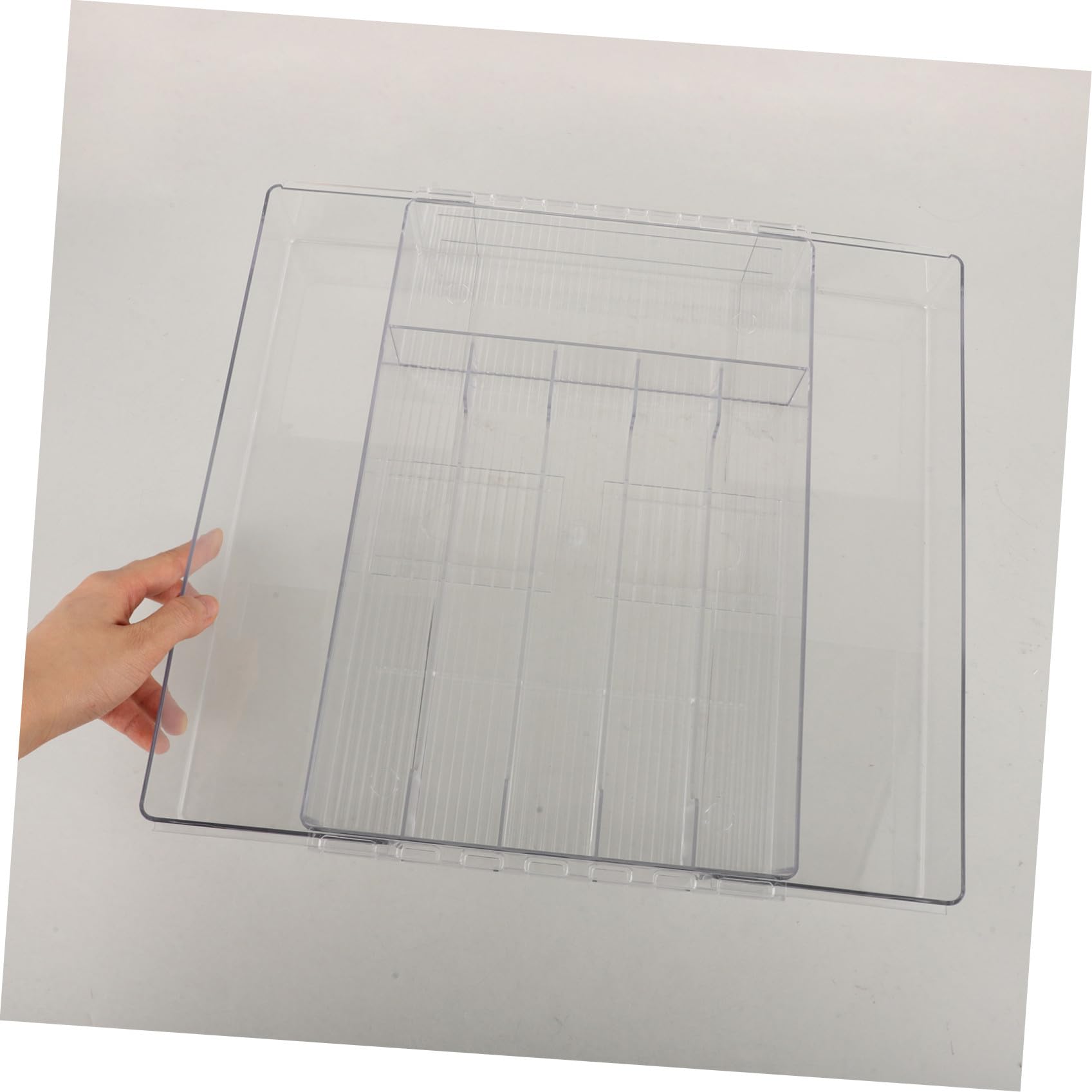 POPETPOP Erweiterbarer Besteckschubladenorganizer mit Fächern aus Acryl