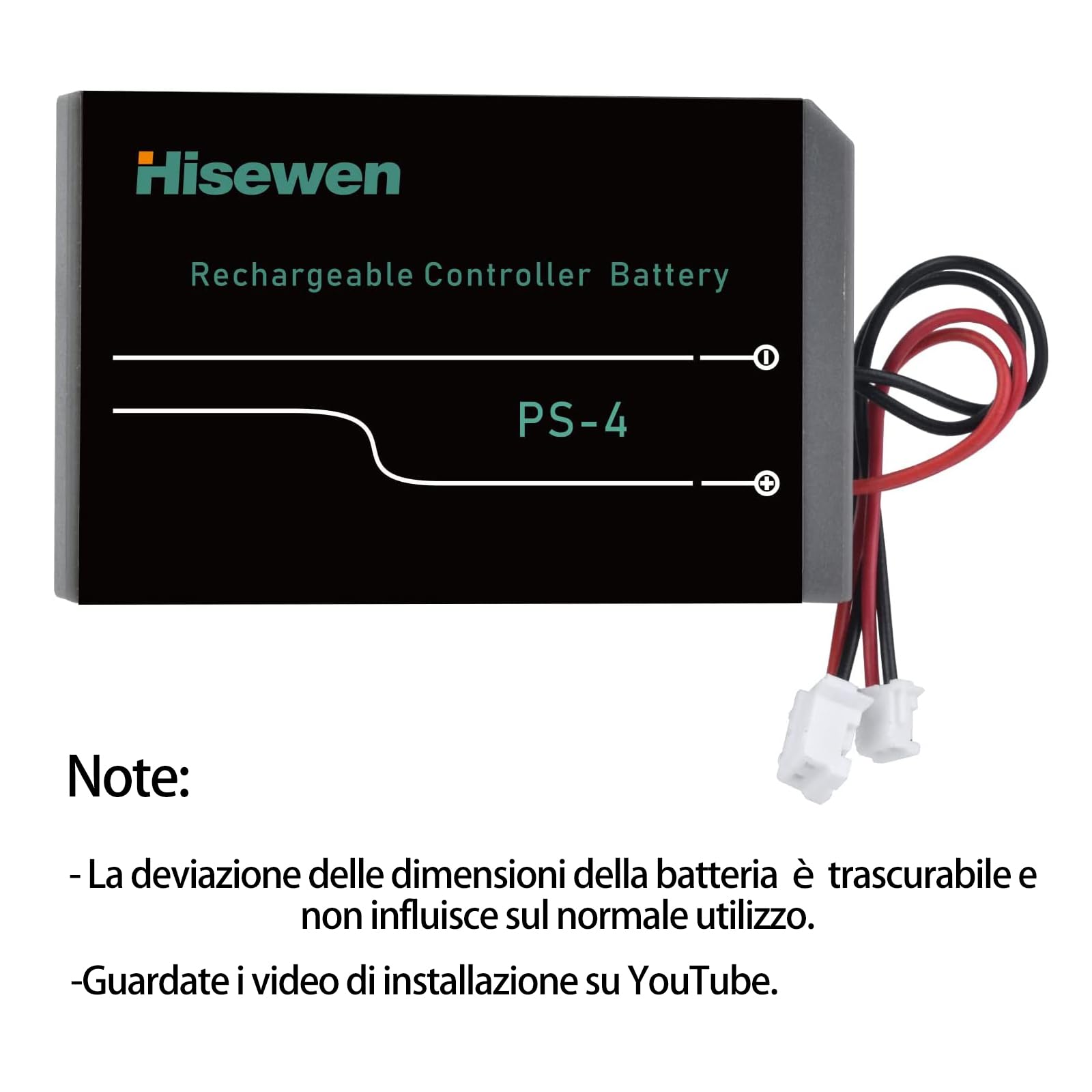 Batterie pour Manette PS4, Hisewen 2Pack 2000mAh PS4Pro LIP1522 KCR1410 Batteries pour Sony Playstation 4 Dualshock 4 V1 V2 Controller CUH-ZCT2 CUH-ZCT2E CUH-ZCT1E CUH-ZCT1U