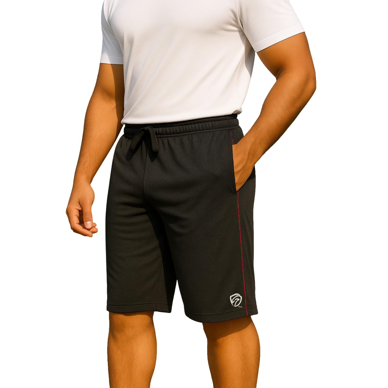 Men's Cotton Regular Fit Shorts, Bermuda,Trousers, Half Pant Cotton Blended Regular Fit Knee Covered Capri with Side Pockets Black-image-27