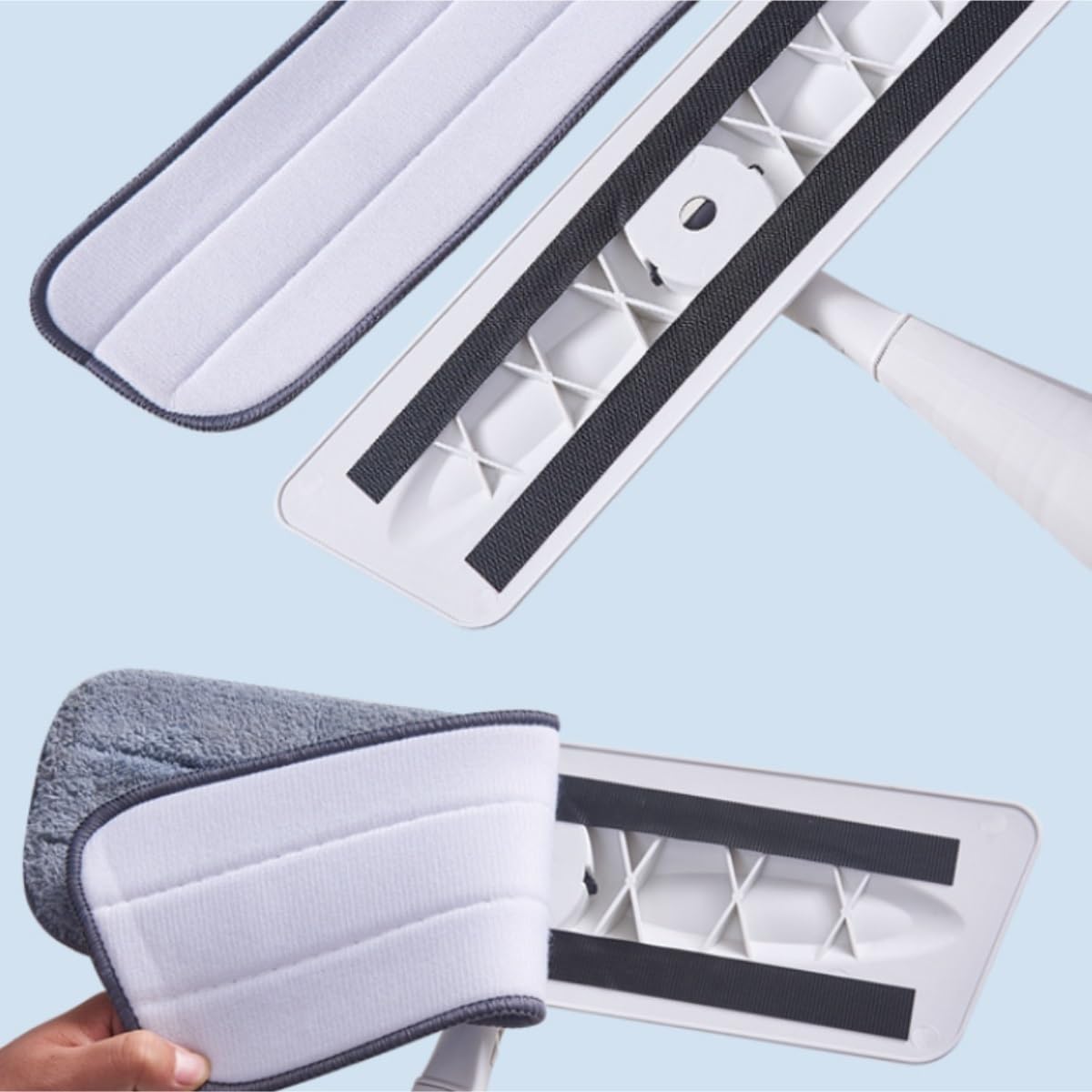 Fregona Fregona con Rociador De Agua, For Piso del Hogar, Húmeda Y Seca Perezosa, Plana Giratoria Absorción Limpieza Suelo