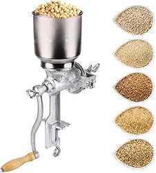 MOEDOR CEREAIS PROFISSIONAL MOINHO MANUAL TRITURADOR MILHO CAFE GRAOS SOJA TEMPEROS COZINHA FEIRA FERRO MANIVELA COMPLETO