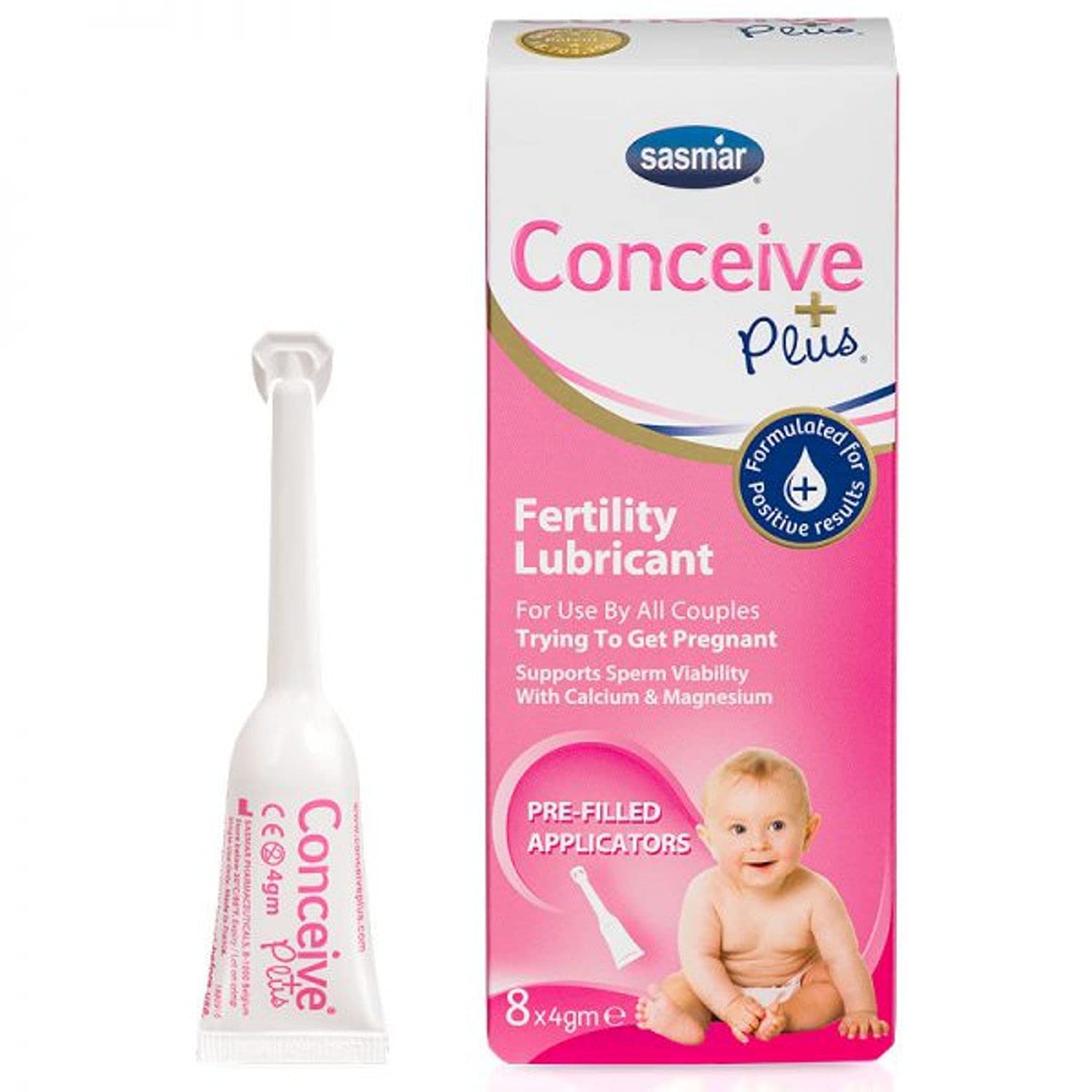 ConceivePlus Fertility Lubricant 8x4gm Gel, PH Balanced, Unscented, 32gm, For Couples Trying to Conceive, Adults