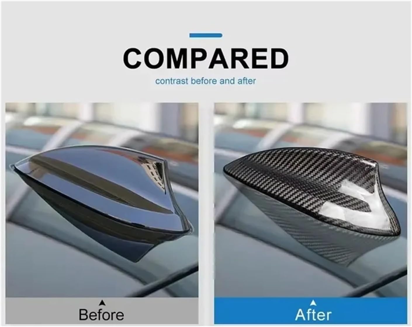 Auto Carbon Fiber Antenna Cover Compatible for BMW Shark Fin Antenna- Works New 5 Series X3 G01, 5 Series G30 G38