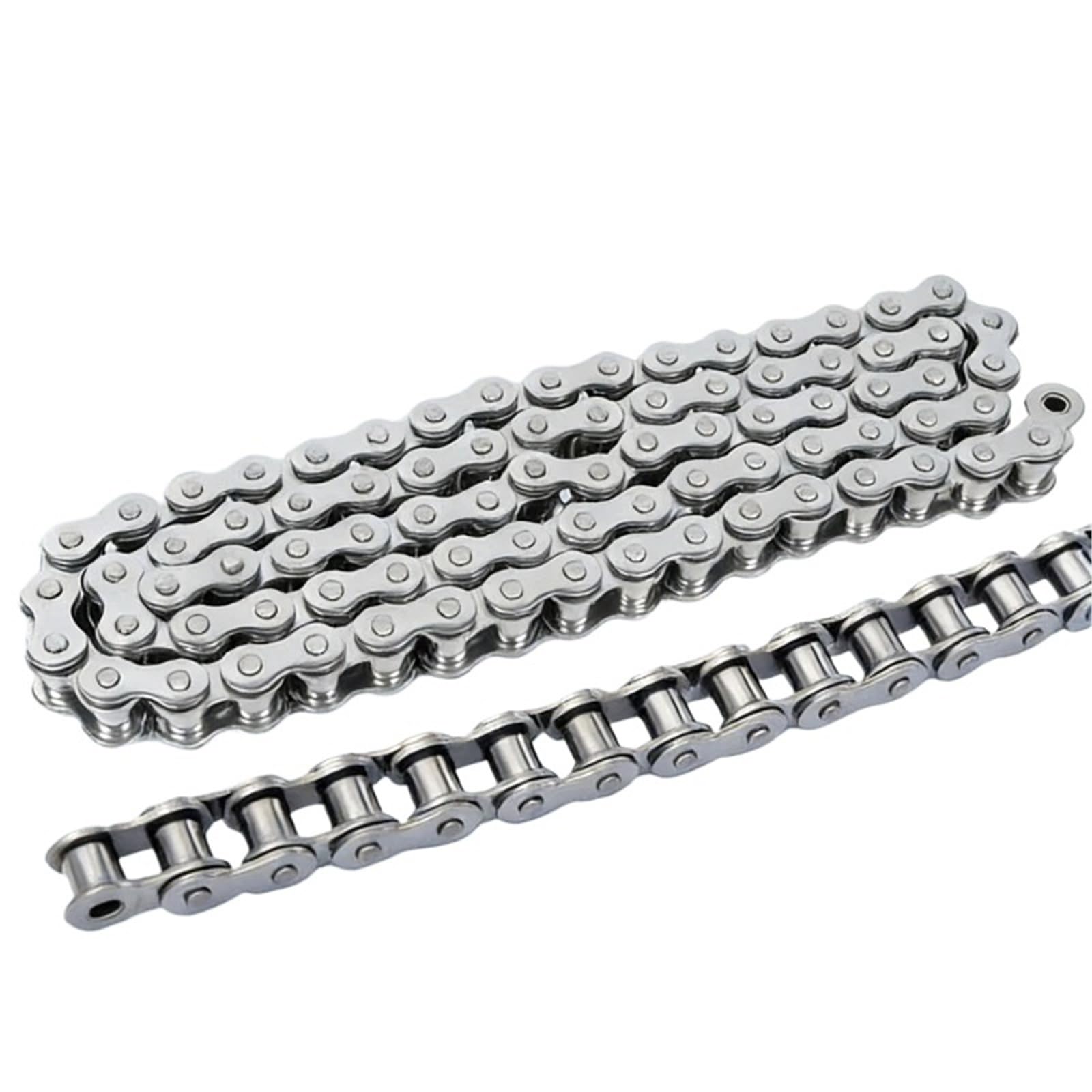 Rollenkette Aus Kohlenstoffstahl 1 Stück 1-1,524 Meter 304 Edelstahl-Rollenkette Einzel-/Doppelstrang Industrielle Stärke 04C 05B 06B 06C 08A 08B 10A 12B(304-08A-120-1.524m)