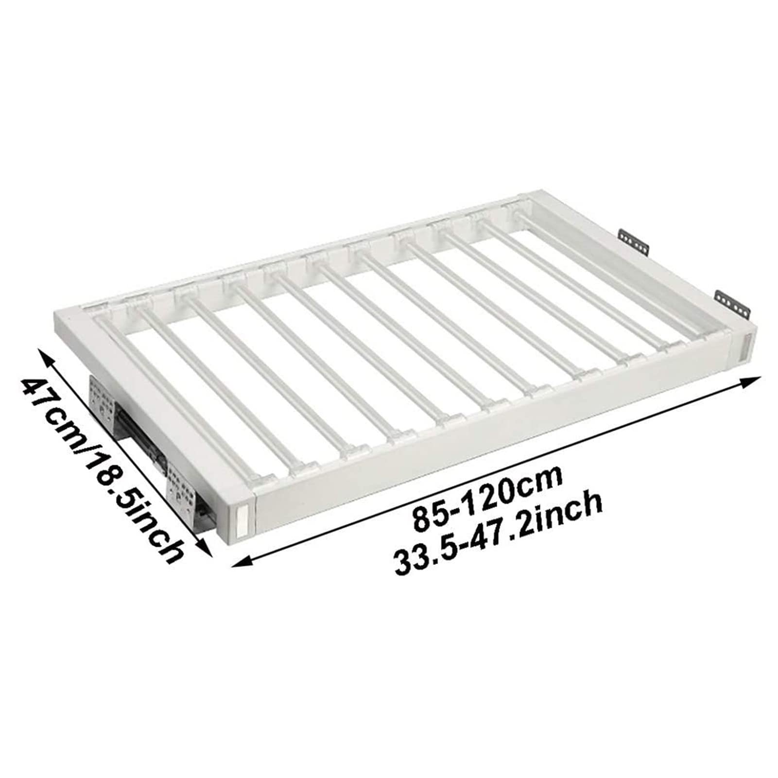 Adjustable 45-120cm Space-Saving Pull-Out Trouser Hanger Rack, Retractable Closet Organizer, Sliding Rail for Pants, Ideal for Home Storage Solutions