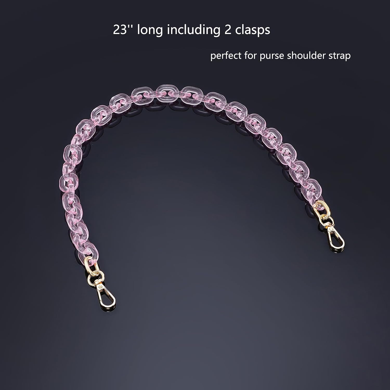 Yichain Cute Acrylic Purse Strap Bag Chain Handle Replacement Handbag Crossbody Shoulder Strap Accessory image 2