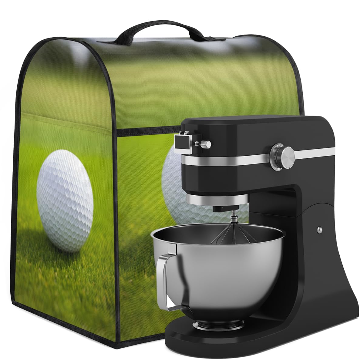 Coffee Maker Cover Golf Kitchen Appliance Covers Small Appliance Covers Blender Cover Juicer Cover Dust Covers for Kitchen Appliances with Top Handle and Pockets,Washable,B601