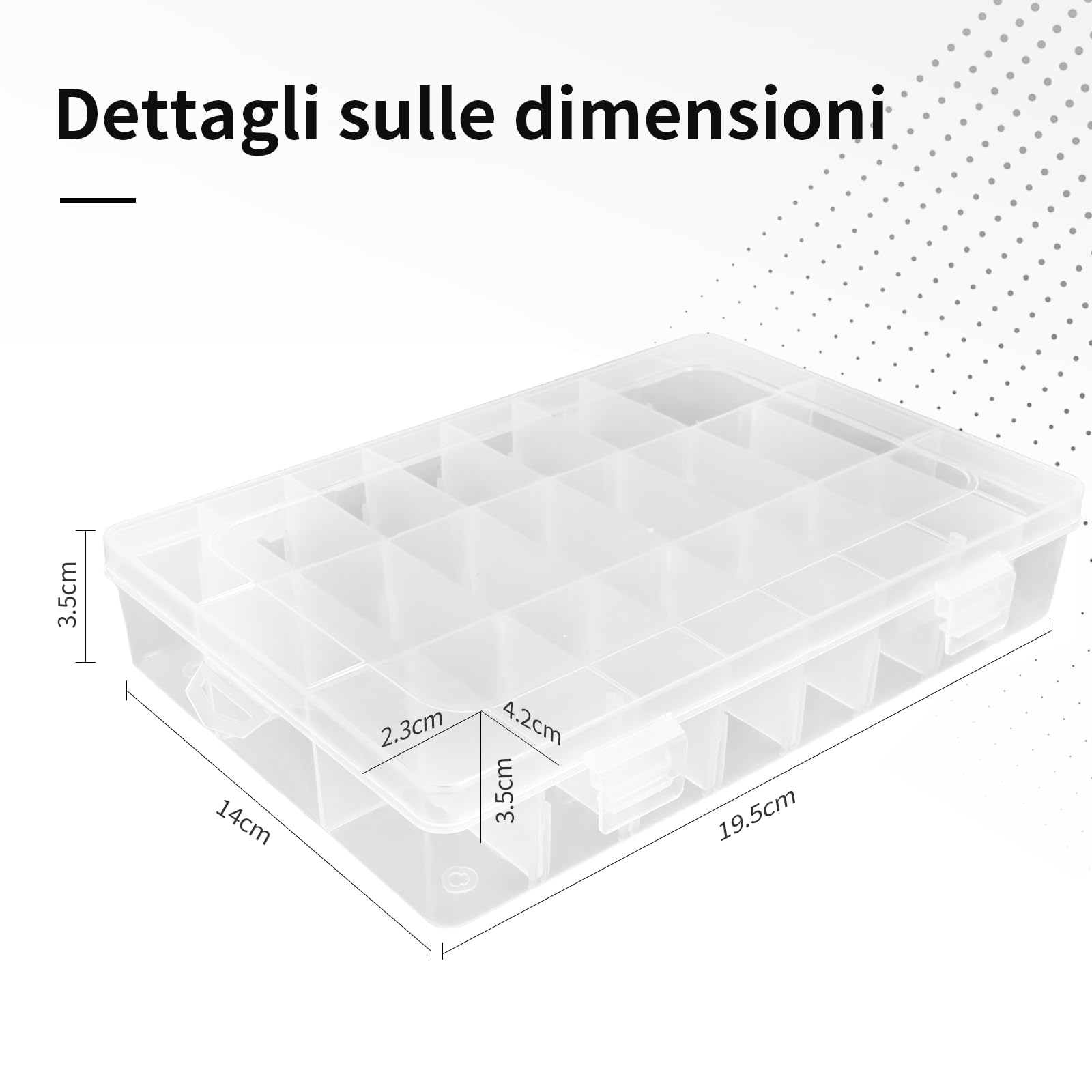 2 Pcs Scatole Portaoggetti,Organizer Gioielli 24 Scomparti,Porta