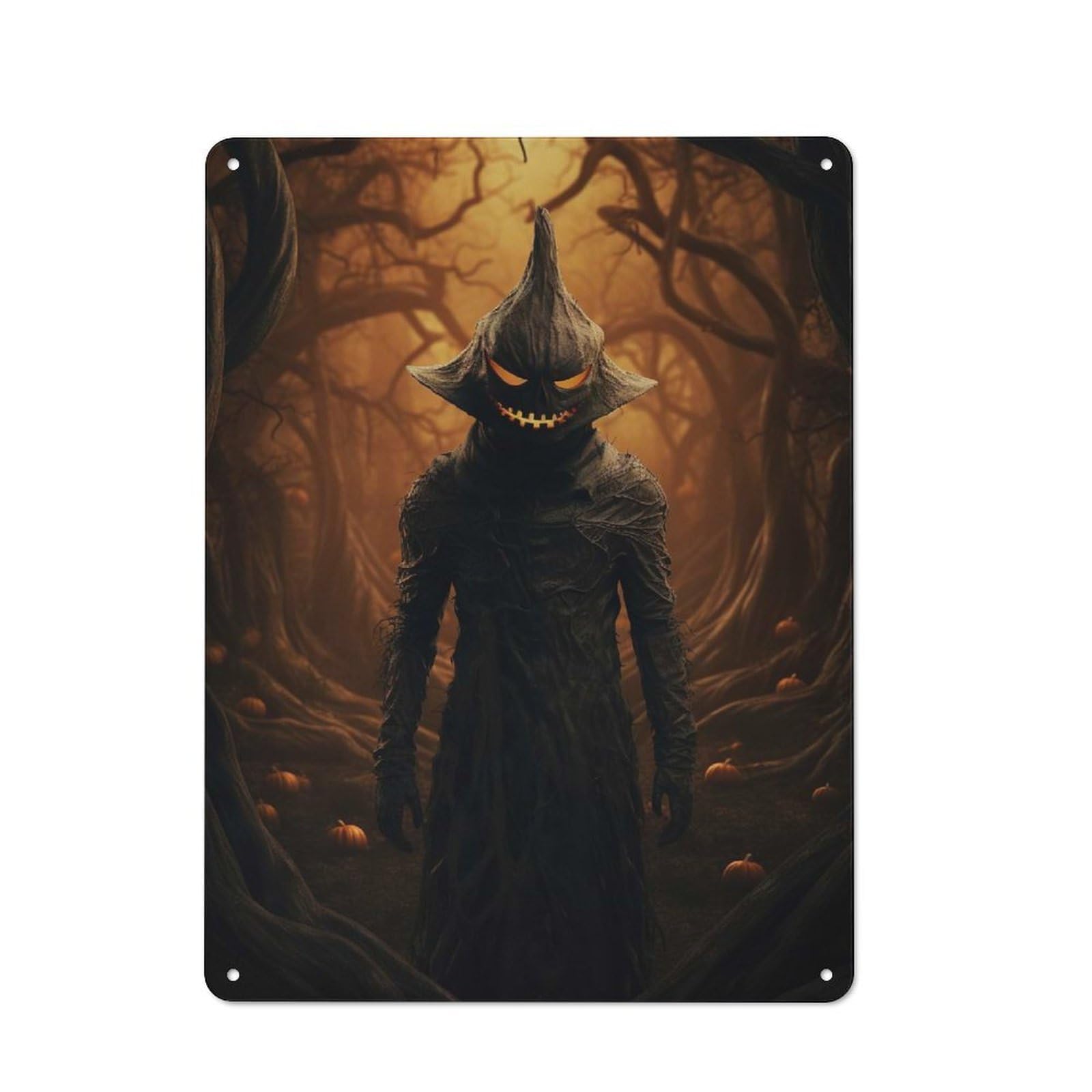 Junmoney Cursed Pumpkin King Retro Metal Sign 40X30cm Featuring For Bar Or Restaurant, For Bar Decor Enthusiasts