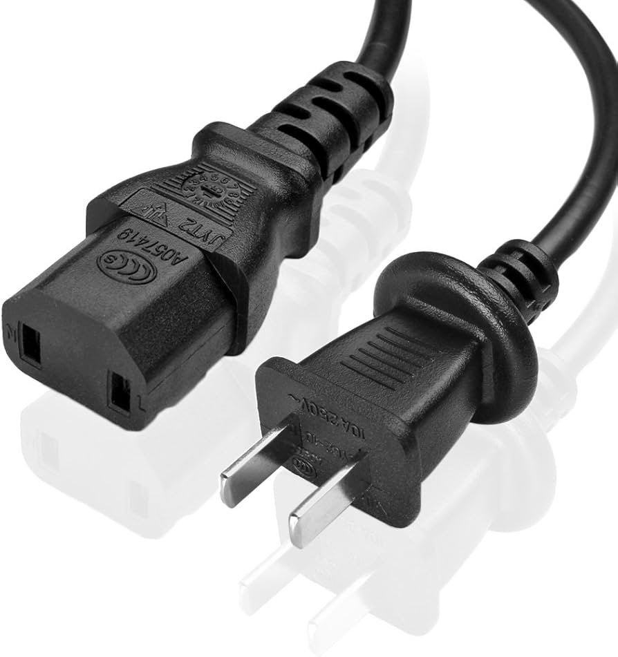 TNP 2 Prong Power Cord for Xbox 360 (10 ft) Compatible with PS4