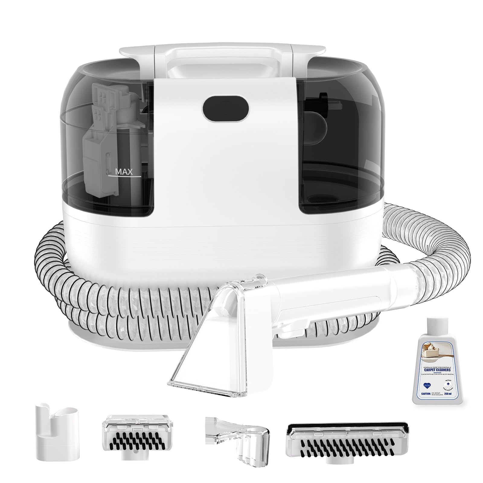 Polsterreiniger Gerät Nasssauger Waschsauger, 500W Kompaktes Gerät für Tiefenreinigung von Flecken, geeignet für Teppiche, Polster, Sofa, Auto, Haustiere & Mehr