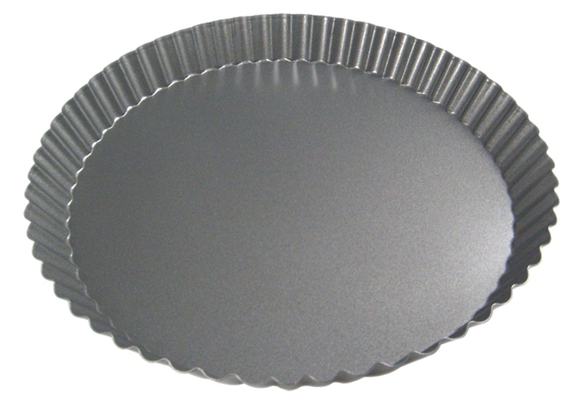 De Buyer 4703.10 to evasés Round Fluted Tart Tin – Fixed Base – Coated Steel – Height 2 cm Diameter 10 cm