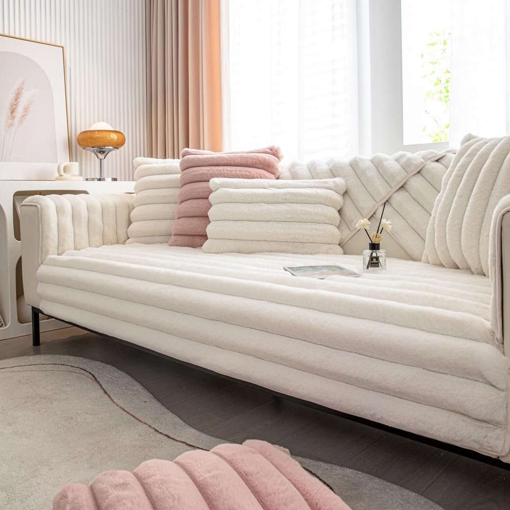 Sofa/Couch überzug/überwurf/überwurfdecke, Sofaschutz | Warmer Super Weicher Plush Sofabezug für Sofa L Form/U Form/Ecksofa 3/2/1 Sitzer, Sofaschutz Hund Kratzschutz Katze