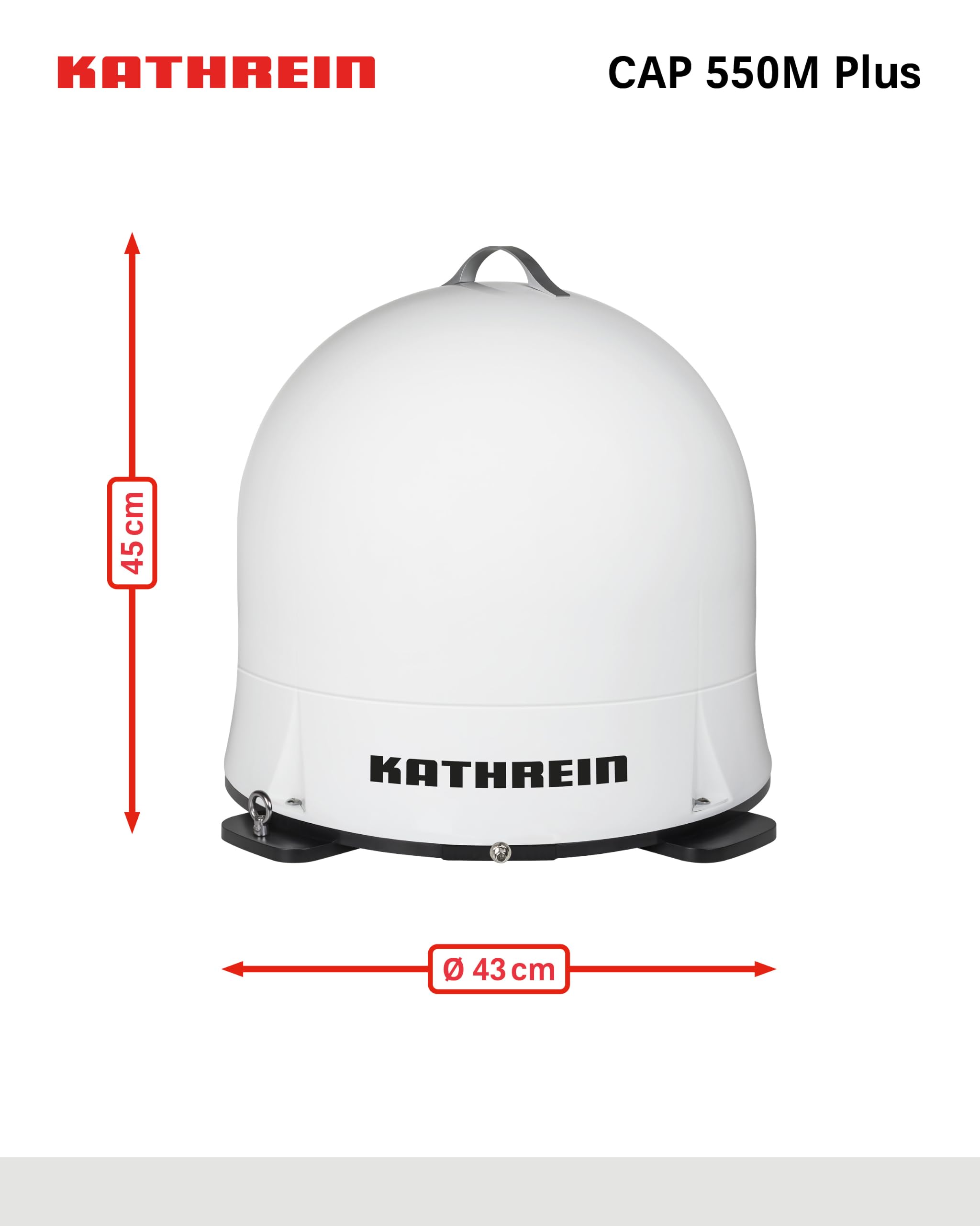 KATHREIN Cap 550M Plus – Antenne Satellite Automatique pour Camping – Blanc