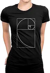 Camiseta Feminina Sequencia De Fibonacci Proporção Áurea Camisa Geek