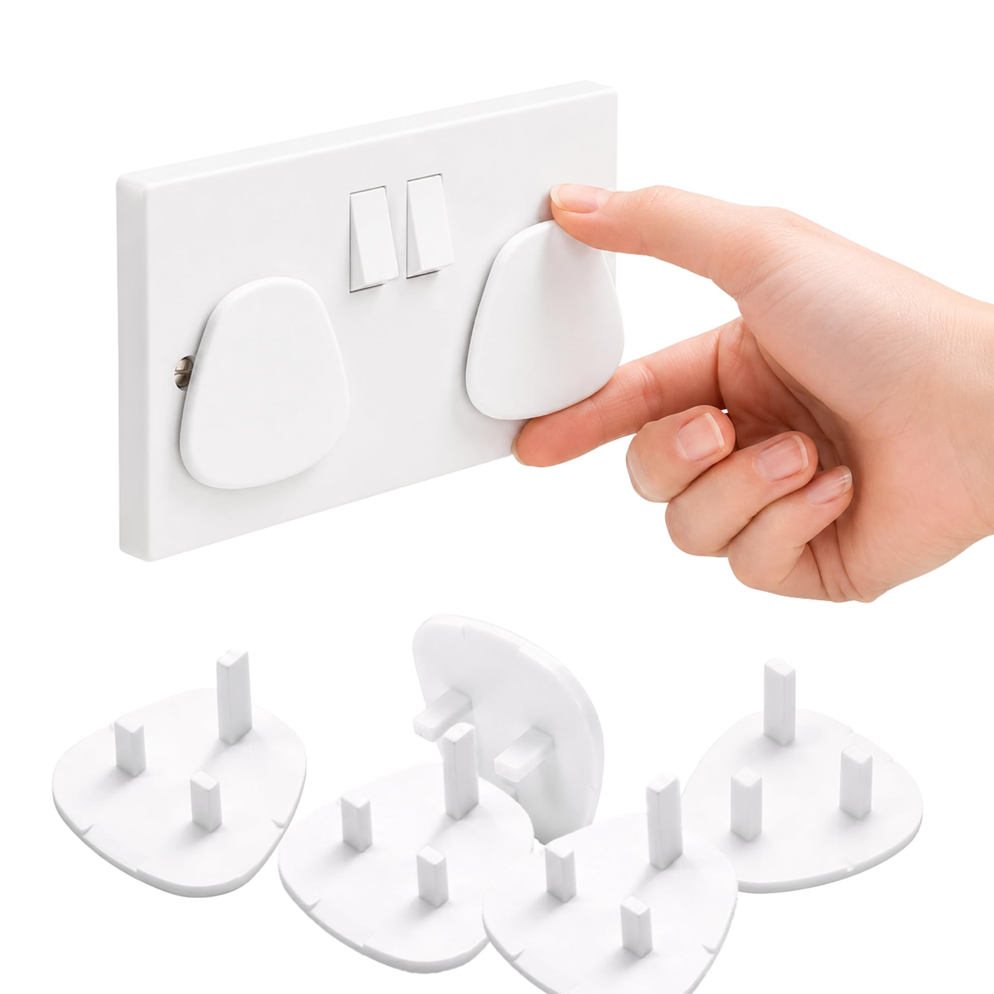 48Pcs Plug Socket Covers UK Baby Proofing 3 Pin Child Safety Protector