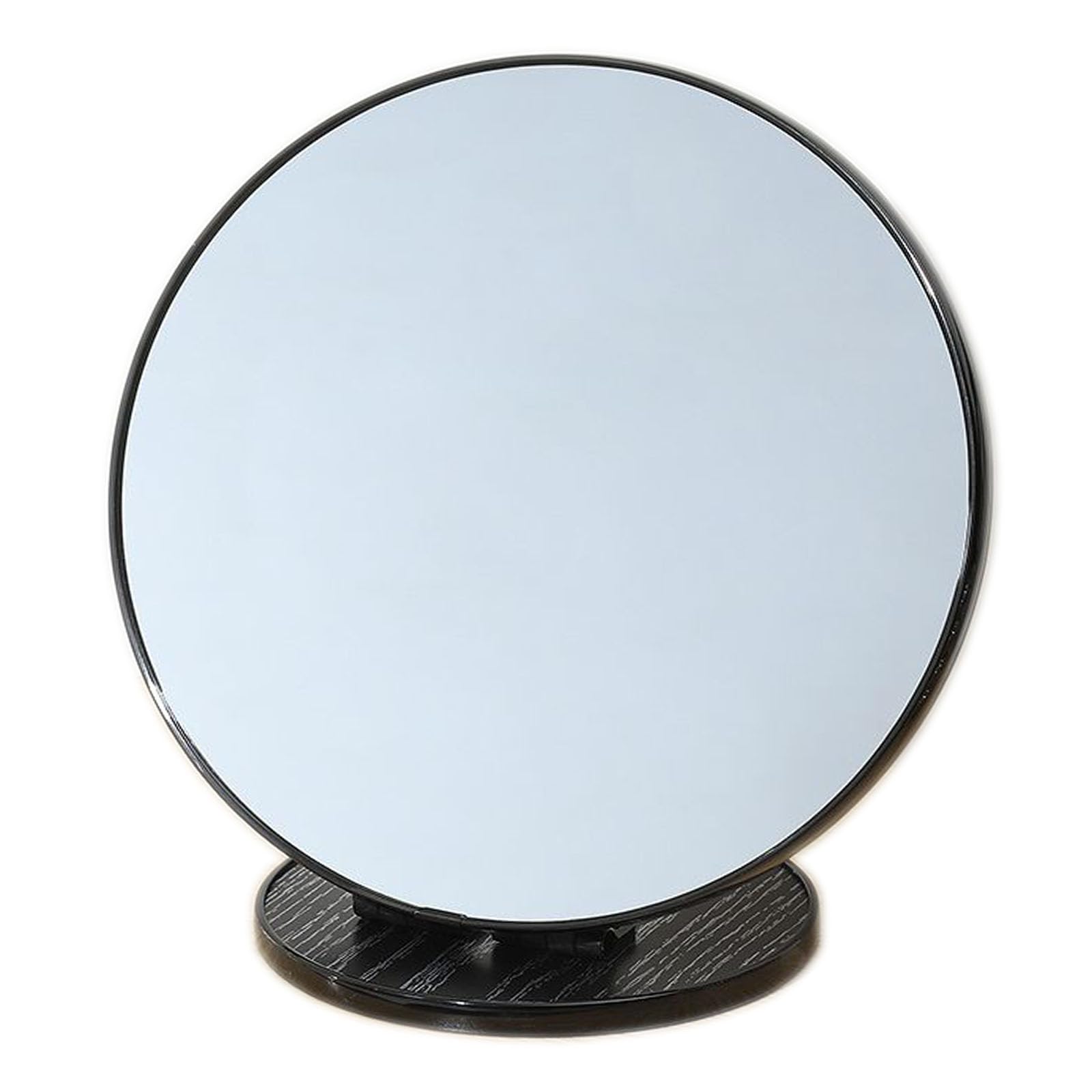 Numjeg Stand Vanity Mirror Round black Desktop Makeup Foldable Dormitory Mirror Home Bedroom Makeup Mirror Tabletop Mirrors for Vanity Dresser, Bathroom