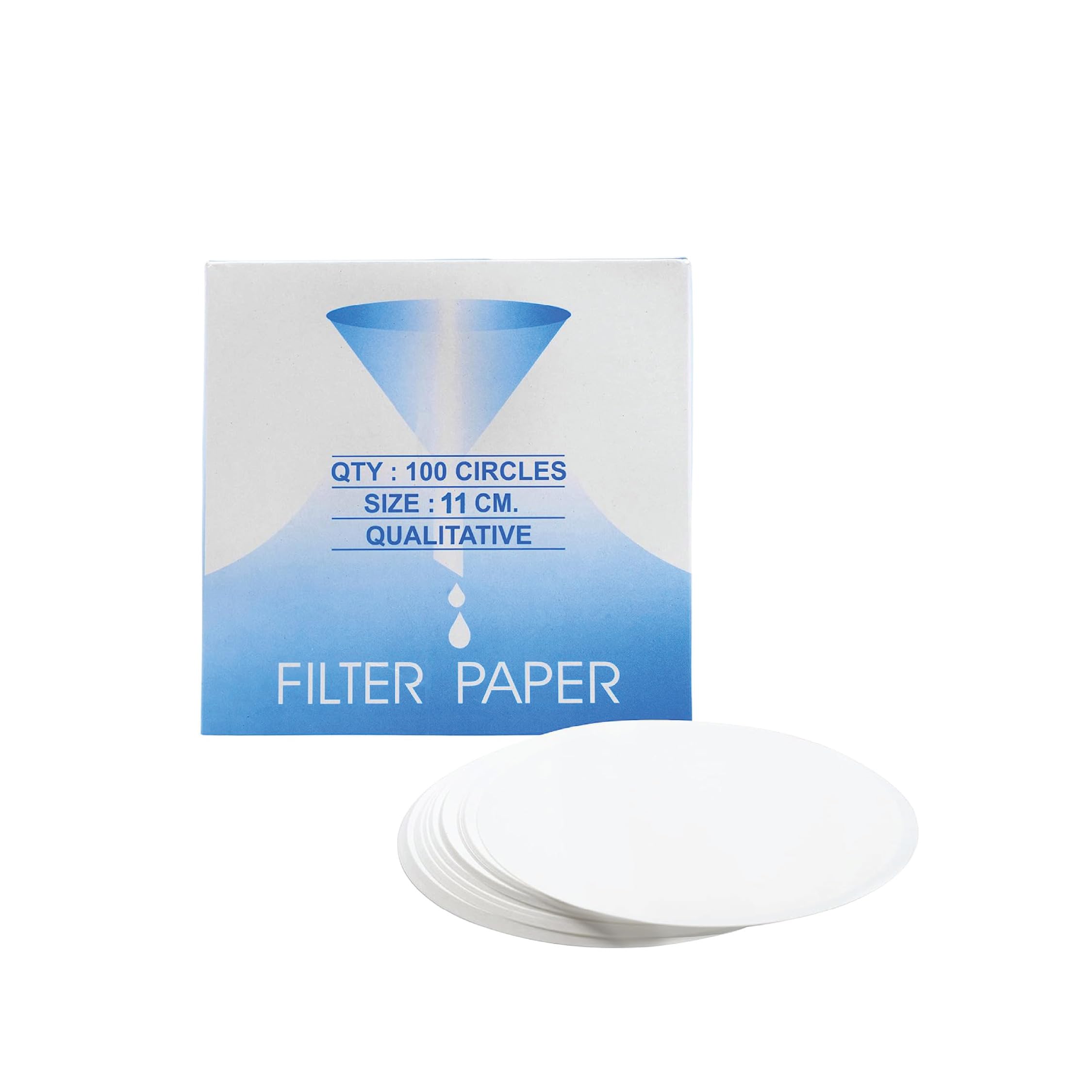EISCO Pack of 100 Premium Qualitative Filter Paper – 11cm, 8-10 Micron, High-Purity Lab Paper for Chemistry, Liquid Filtration, Science Experiments, Research, Classroom & STEM Activities-picture-11