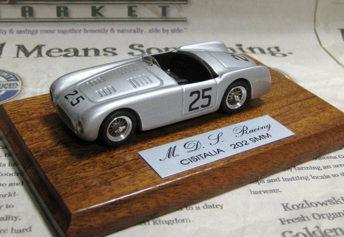 ミニカー M.D.S. Racing Cisitalia 202 SMM 1/43 Amazon.co.jp: 絶版 MDS 1/43 1947 Cisitalia 202 SMM Spider #25≠BBR