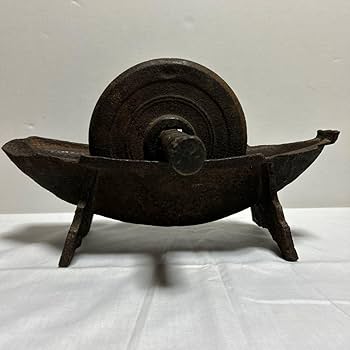 Amazon.co.jp: 薬研やげん古道具古民具鉄製薬碾薬卸漢方薬すり鉢骨董