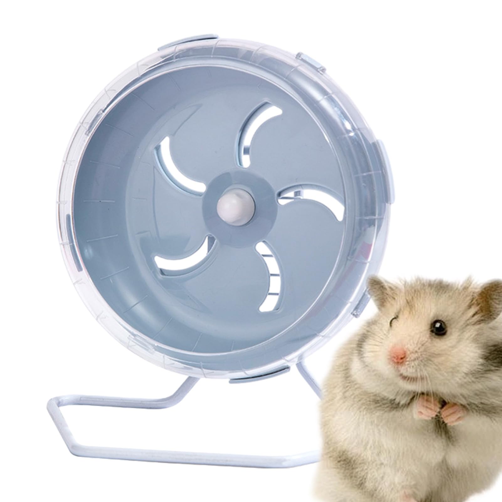 Hamster Wheel Silent 17.5cm Hamster Exercise Wheel With Adjustable Base Transparent Silent Running Hamster Wheel For Dwarf Syrian Hamster Gerbils Mice Hedgehog