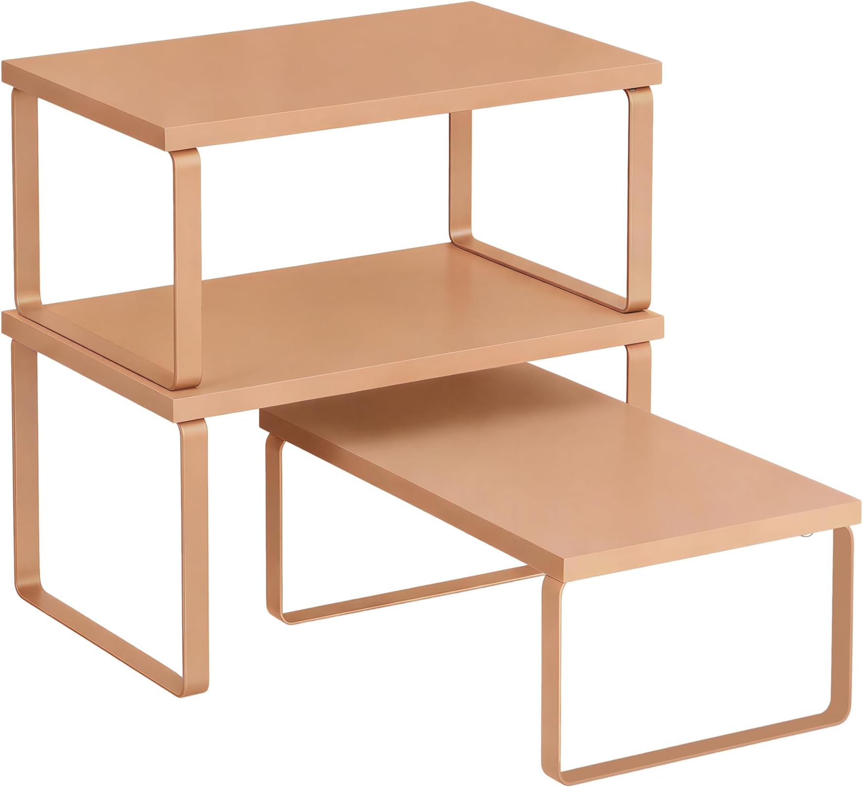 SONGMICS Cabinet Organizer Shelf, Set of 3 Spice Rack, Kitchen Storage