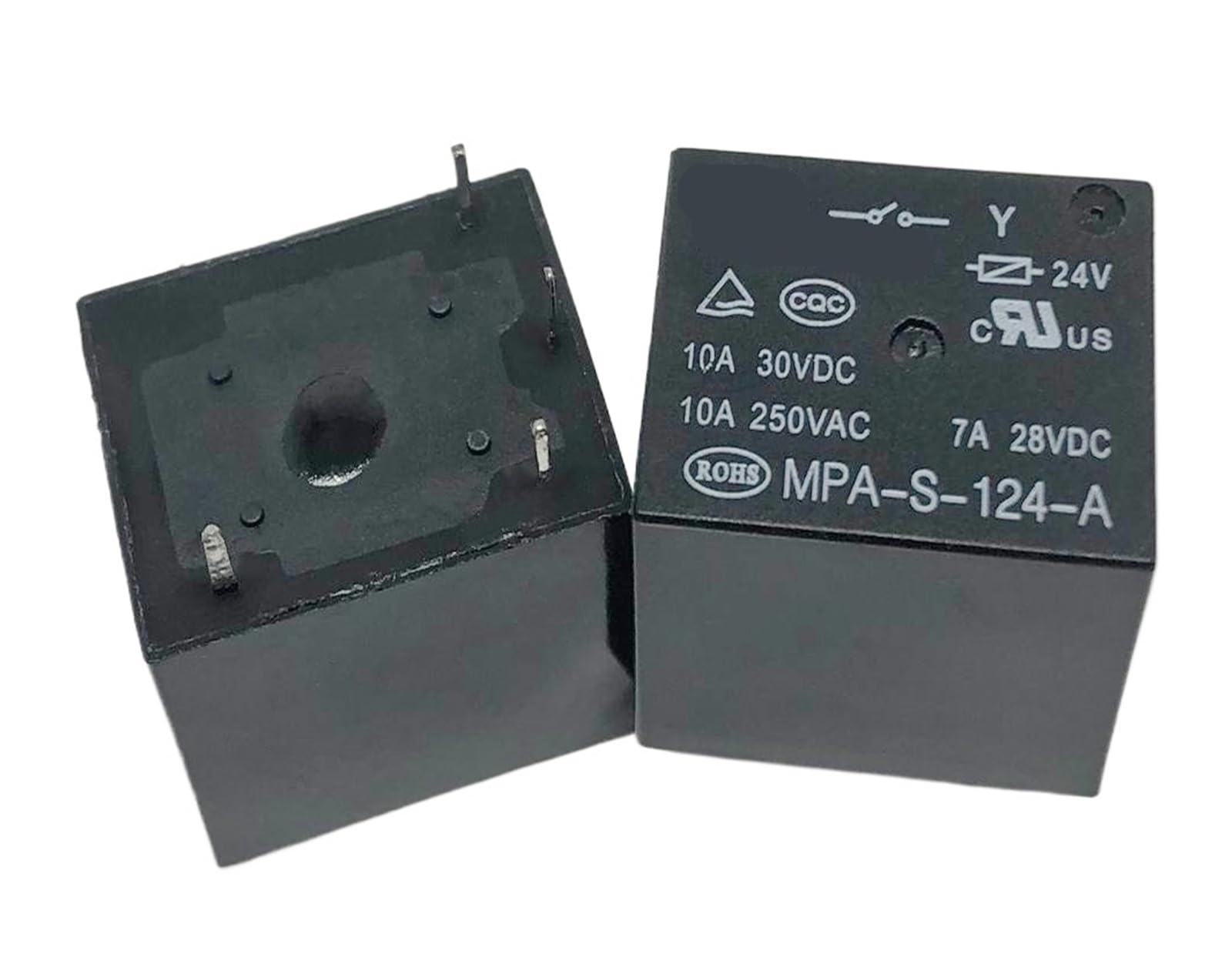 YZWRWRMKTB 1pc MPA-S-124-A 24V (T73A-12V/24V-10A) Relay 4pins