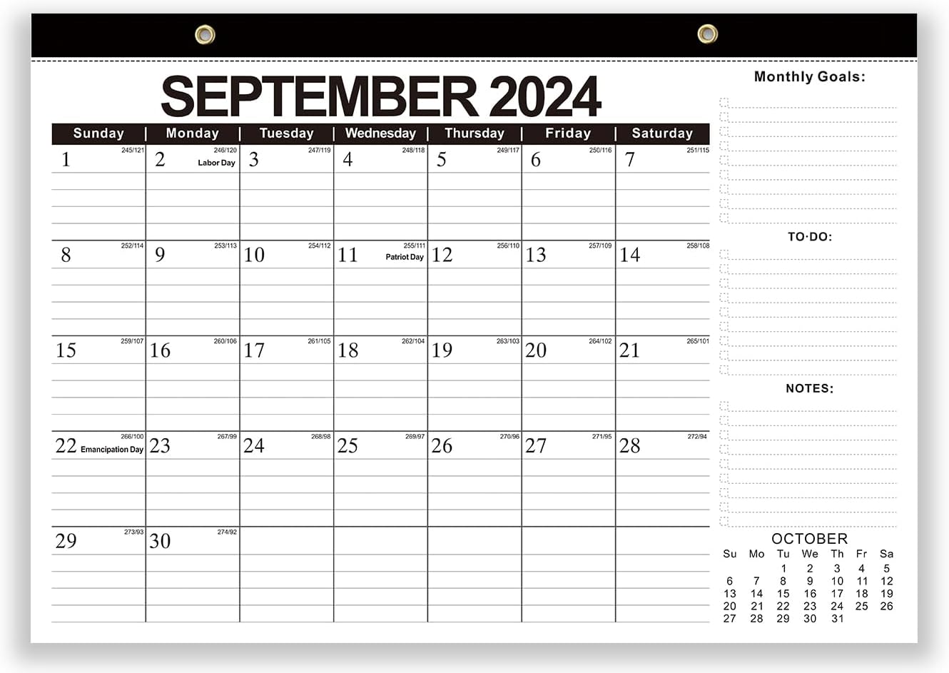 LoiisgyWall Calendar Desk Calendar Jan.2024 - Jun.2025 Monthly with Corner Protectors,18 Months, Thick Paper, To-do List and Notes, Suitable for Home, Office, Classroom