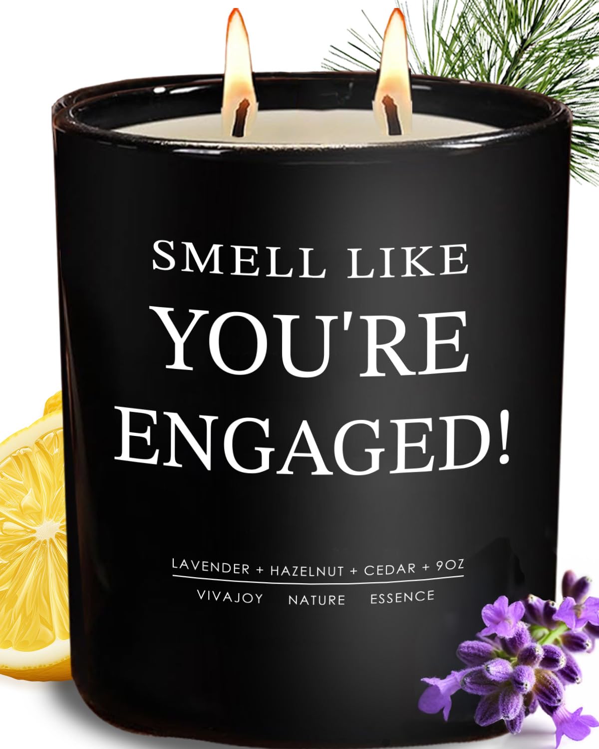 VivaJoy Engagement Gifts - Valentines Gifts for Him Her,Engage Candle Gift for Bride, 9Oz Lavender Scented Candles, Wedding Gift for Couple, Bride to be Candle, Engagement Presents for Brides