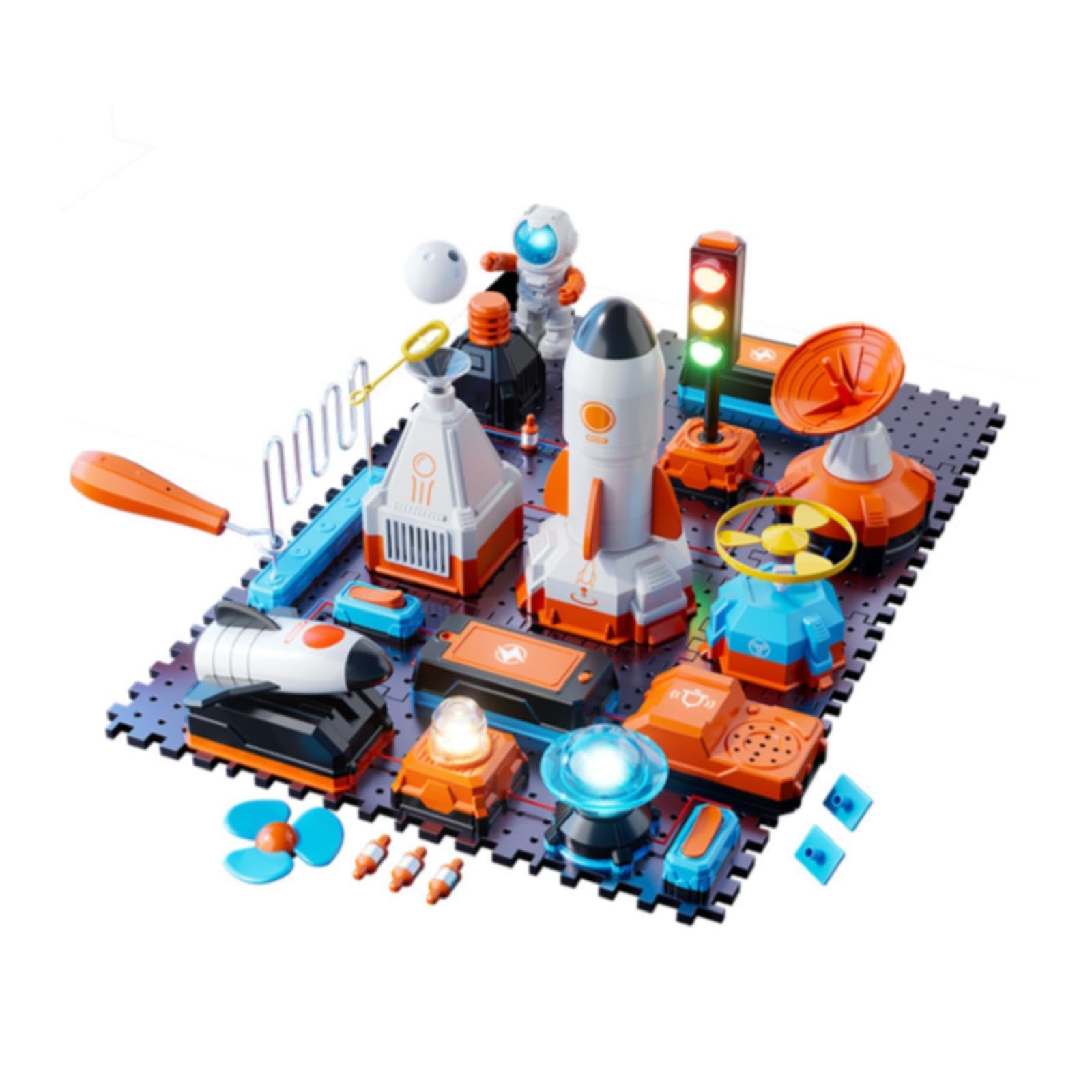 Perfeclan Kit de Electrónicos Juego Científico Infantil Conjunto de Proyectos de Componentes de Ensamblaje Sencillo y Material PP, a