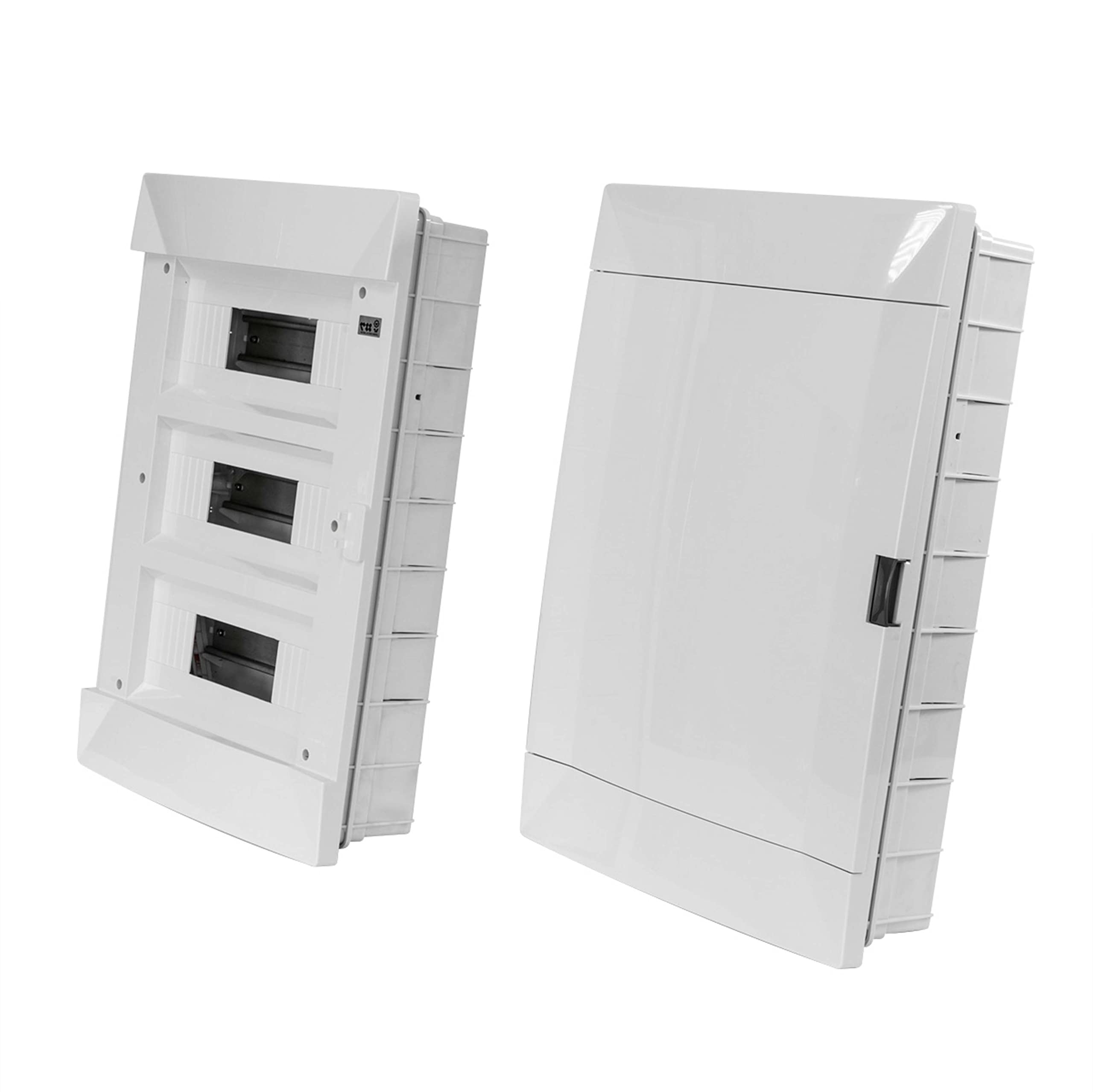 Cuadro eléctrico o Caja de Empotrar con tapa y carril DIN blanca para Automáticos 36 Modulos Empotrar Cuadro de Superficie Electrico para Instalaciones Electricas Cuadro Electrico Empotrar