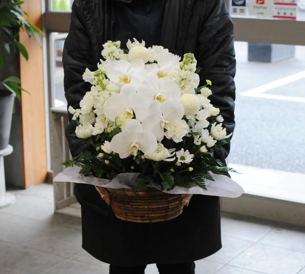 Amazon｜お彼岸 お供え 花 49日や枕花にも贈れる仏花、胡蝶蘭の入った