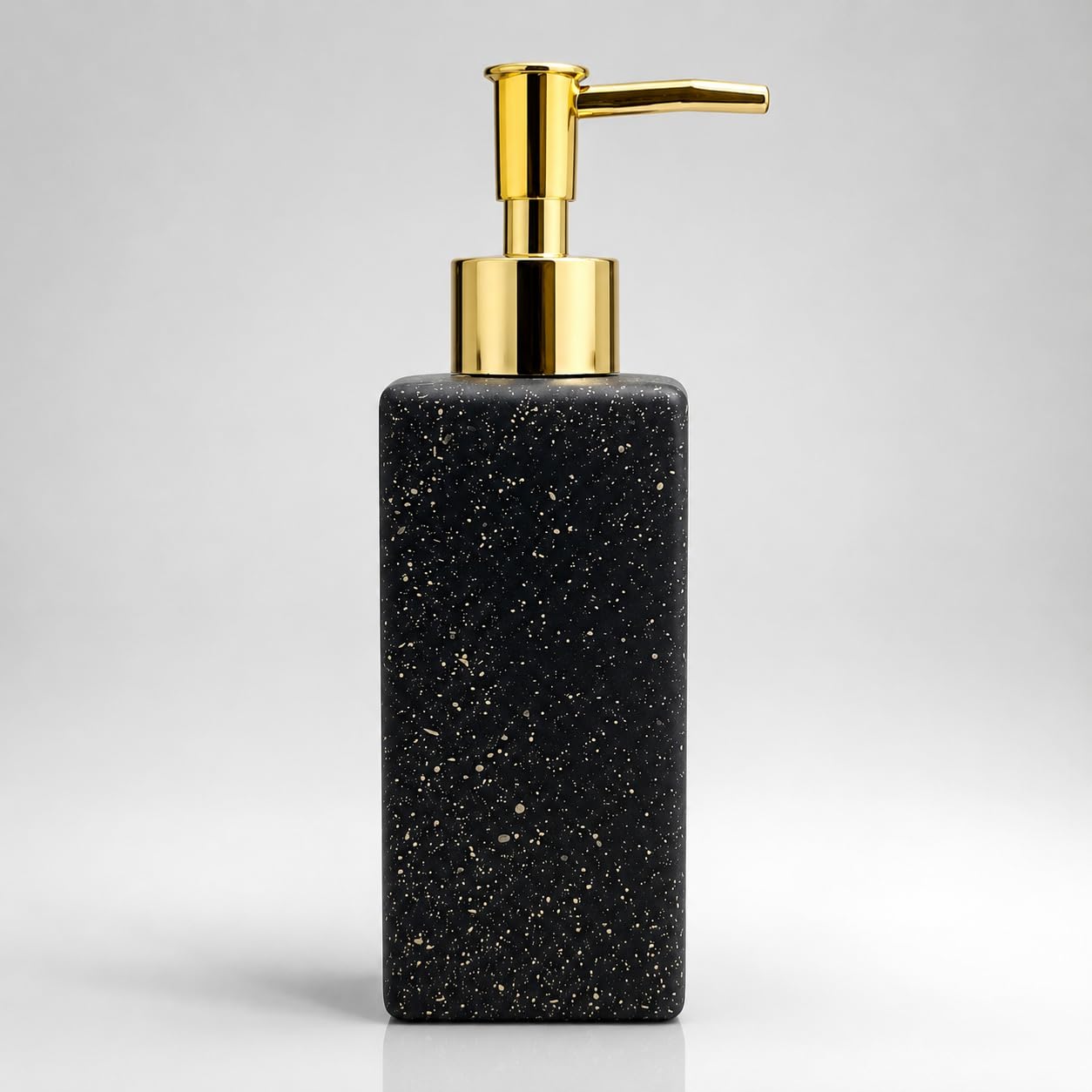 Luxury Square Ceramic Soap Dispenser 300ml - Elegant Marble Finish Hand Wash Bottle with Rust-Proof Gold Pump for Bathroom & Kitchen Sink - Refillable Liquid Dispenser for Shampoo & Lotion - B-Spec-image-12