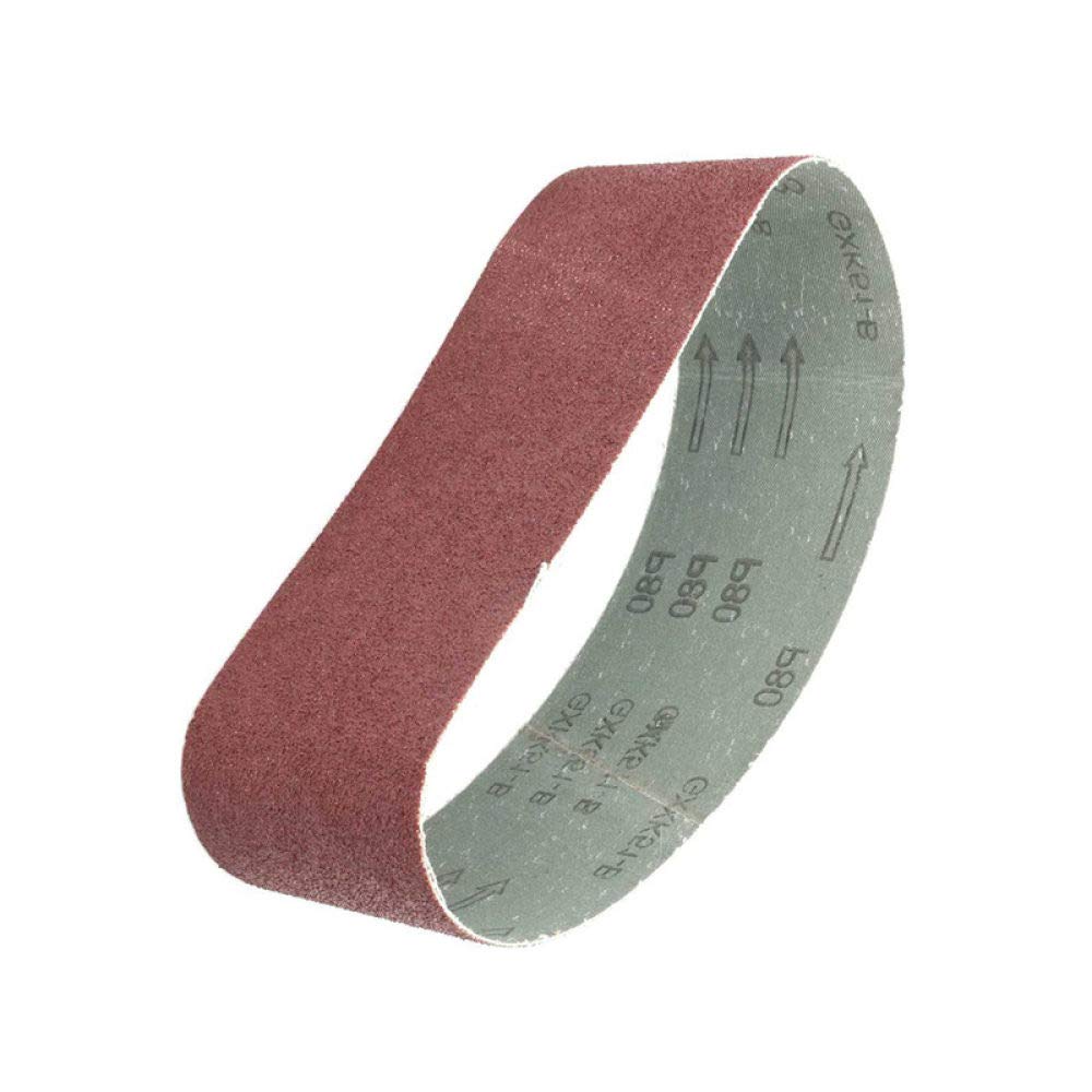 11Pcs Nastri abrasivi Zirconia Rossa 75x533mm 80 120 150 Set di nastri abrasivi per levigatrice in allumina a grana mista Accessori per nastri abrasivi,H