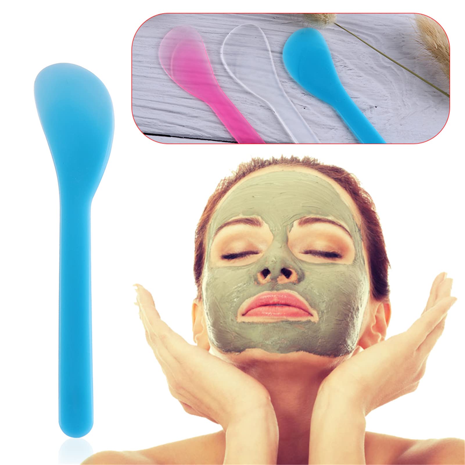 Spatola per mascherine fai da te, 100 spatole per trucco, bastoncini per cosmetici da miscelare, miscelare cucchiai cosmetici, spatole, colori casuali